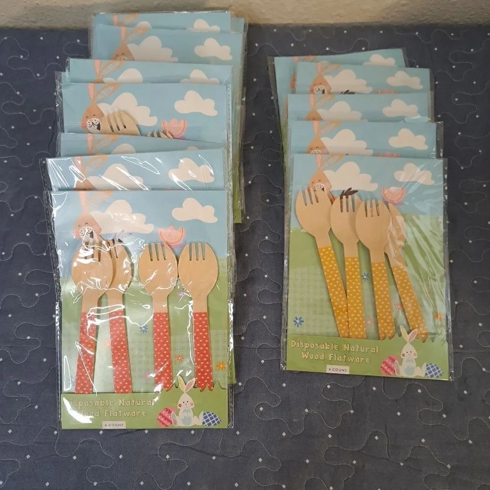 Disposable Natural wood flatware - New